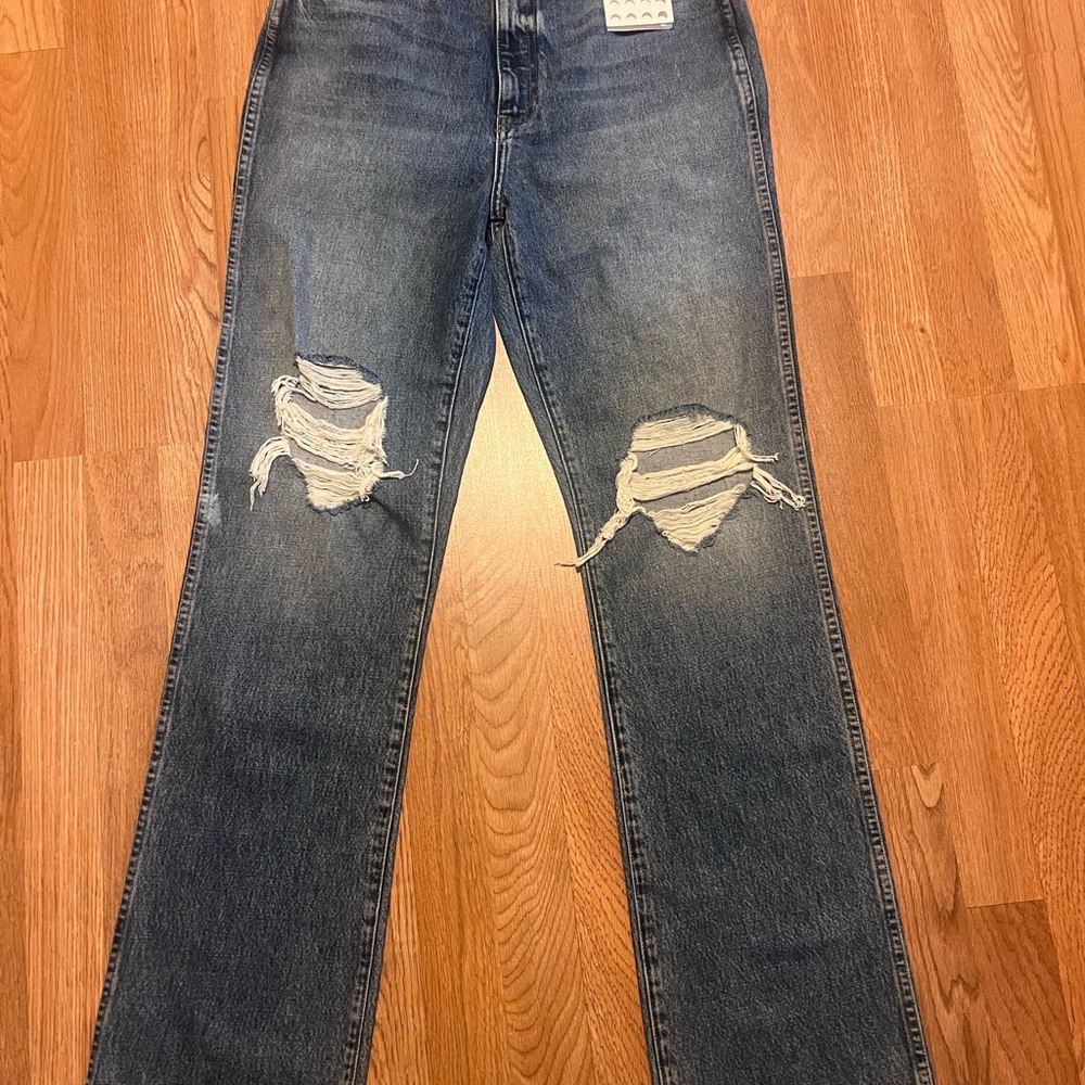 KHAITE Danielle  Blue Straight-Leg Women's Jeans